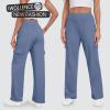 imageIWOLLENCE Womens Cargo Sweatpants Baggy Wide Straight Leg Sweats Pants with PocketsE02 Haze Blue