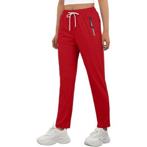 imageIWOLLENCE Womens Active Stretch Pants Quick Dry Breathable Athletic Comfy Fit Hiking Pant with Zipper PocketsCred
