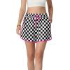 image:imageIWOLLENCE Womens Checkered Shorts Elastic Waist with Drawstring Plaid Short Pants Beach Summer with PocketsCdblack White Pink