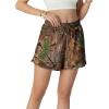 image:imageIWOLLENCE Womens Checkered Shorts Elastic Waist with Drawstring Plaid Short Pants Beach Summer with PocketsMcbrown Bark Maple