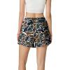image:imageIWOLLENCE Womens Checkered Shorts Elastic Waist with Drawstring Plaid Short Pants Beach Summer with PocketsMcbrown Green Camo