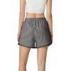 image:imageIWOLLENCE Womens Checkered Shorts Elastic Waist with Drawstring Plaid Short Pants Beach Summer with PocketsStblack White Stripe