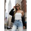 image:imageIWOLLENCE Womens Floral Tube Tops Casual Summer Backless Strapless Top Sleeveless Bandeau Tanks ShirtA White
