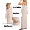 image:imageIWOLLENCE Womens 2 Piece Sets Spaghetti Strappy Tank Top and Long Pant with Pockets Lounge Matching Sets Beach VacationCapricot