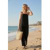 image:imageIWOLLENCE Womens 2 Piece Sets Spaghetti Strappy Tank Top and Long Pant with Pockets Lounge Matching Sets Beach VacationCblack