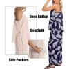 image:imageIWOLLENCE Womens 2 Piece Sets Spaghetti Strappy Tank Top and Long Pant with Pockets Lounge Matching Sets Beach VacationFpblue Palm