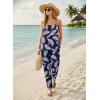 image:imageIWOLLENCE Womens 2 Piece Sets Spaghetti Strappy Tank Top and Long Pant with Pockets Lounge Matching Sets Beach VacationFpblue Palm