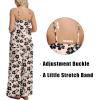 image:imageIWOLLENCE Womens 2 Piece Sets Spaghetti Strappy Tank Top and Long Pant with Pockets Lounge Matching Sets Beach VacationFpkhaki Black Floral