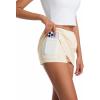 image:imageIWOLLENCE Womens Mini Skirt with Shorts Underneath Casual Summer Short Skirts Cute A Line SkortsBeige