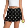 image:imageIWOLLENCE Womens Mini Skirt with Shorts Underneath Casual Summer Short Skirts Cute A Line SkortsPd Black