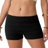 image:imageIWOLLENCE Womens Striped Micro Shorts Knit Low Rise Y2K Going Out Mini Shorts Casual Short LoungewearCblack