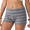 image:imageIWOLLENCE Womens Striped Micro Shorts Knit Low Rise Y2K Going Out Mini Shorts Casual Short LoungewearStblack White