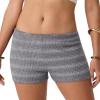 image:imageIWOLLENCE Womens Striped Micro Shorts Knit Low Rise Y2K Going Out Mini Shorts Casual Short LoungewearStblack White
