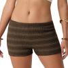 image:imageIWOLLENCE Womens Striped Micro Shorts Knit Low Rise Y2K Going Out Mini Shorts Casual Short LoungewearStcoffee Black
