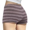 image:imageIWOLLENCE Womens Striped Micro Shorts Knit Low Rise Y2K Going Out Mini Shorts Casual Short LoungewearStpurple Gray