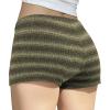 image:imageIWOLLENCE Womens Striped Micro Shorts Knit Low Rise Y2K Going Out Mini Shorts Casual Short LoungewearStyellow Gray