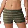 image:imageIWOLLENCE Womens Striped Micro Shorts Knit Low Rise Y2K Going Out Mini Shorts Casual Short LoungewearStyellow Gray