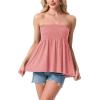 image:imageIWOLLENCE Womens Tube Tops Flowy Pleated Strapless Top Long Sleeveless Bandeau Tanks Cute Beach Coverups SummerC Coral