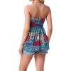 image:imageIWOLLENCE Womens Tube Tops Flowy Pleated Strapless Top Long Sleeveless Bandeau Tanks Cute Beach Coverups SummerFp Multicolor Patchwork