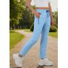 image:imageIWOLLENCE Womens Active Stretch Pants Quick Dry Breathable Athletic Comfy Fit Hiking Pant with Zipper PocketsCblue