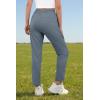 image:imageIWOLLENCE Womens Active Stretch Pants Quick Dry Breathable Athletic Comfy Fit Hiking Pant with Zipper PocketsCgrey Blue