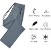 image:imageIWOLLENCE Womens Active Stretch Pants Quick Dry Breathable Athletic Comfy Fit Hiking Pant with Zipper PocketsCgrey Blue