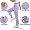image:imageIWOLLENCE Womens Active Stretch Pants Quick Dry Breathable Athletic Comfy Fit Hiking Pant with Zipper PocketsCpurple