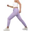 image:imageIWOLLENCE Womens Active Stretch Pants Quick Dry Breathable Athletic Comfy Fit Hiking Pant with Zipper PocketsCpurple