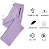 image:imageIWOLLENCE Womens Active Stretch Pants Quick Dry Breathable Athletic Comfy Fit Hiking Pant with Zipper PocketsCpurple