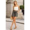 image:imageIWOLLENCE Womens Shorts with Pockets Summer Casual Shorts for Women Waist Casual Lightweight Adjustable Tie Knot Loose40navy Stripe Flower