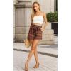 image:imageIWOLLENCE Womens Shorts with Pockets Summer Casual Shorts for Women Waist Casual Lightweight Adjustable Tie Knot Loose42red Boho Stripe