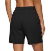 image:imageIWOLLENCE Womens 7 Hiking Shorts Stretch Lightweight Quick Dry Athletic Comfy Summer Long Shorts with 2 Zipper PocketsCblack