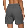 image:imageIWOLLENCE Womens 7 Hiking Shorts Stretch Lightweight Quick Dry Athletic Comfy Summer Long Shorts with 2 Zipper PocketsCdark Grey