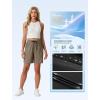 image:imageIWOLLENCE Womens 7 Hiking Shorts Stretch Lightweight Quick Dry Athletic Comfy Summer Long Shorts with 2 Zipper PocketsCdark Khaki