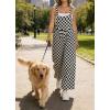 image:imageIWOLLENCE Womens Loose Checkered Overalls Wide Straight Leg Jumpers and Rompers Y2K Sleeveless Jumpsuits with PocketsCkblack White