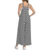 image:imageIWOLLENCE Womens Loose Checkered Overalls Wide Straight Leg Jumpers and Rompers Y2K Sleeveless Jumpsuits with PocketsCkblack White
