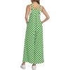 image:imageIWOLLENCE Womens Loose Checkered Overalls Wide Straight Leg Jumpers and Rompers Y2K Sleeveless Jumpsuits with PocketsCkgreen White