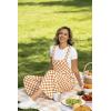 image:imageIWOLLENCE Womens Loose Checkered Overalls Wide Straight Leg Jumpers and Rompers Y2K Sleeveless Jumpsuits with PocketsCkorange White