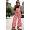 image:imageIWOLLENCE Womens Loose Checkered Overalls Wide Straight Leg Jumpers and Rompers Y2K Sleeveless Jumpsuits with PocketsCkred White