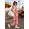 image:imageIWOLLENCE Womens Loose Checkered Overalls Wide Straight Leg Jumpers and Rompers Y2K Sleeveless Jumpsuits with PocketsCkred White
