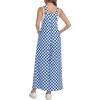 image:imageIWOLLENCE Womens Loose Checkered Overalls Wide Straight Leg Jumpers and Rompers Y2K Sleeveless Jumpsuits with PocketsCkroyal Blue White