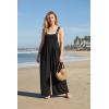 image:imageIWOLLENCE Womens Loose Checkered Overalls Wide Straight Leg Jumpers and Rompers Y2K Sleeveless Jumpsuits with PocketsCsblack