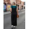 image:imageIWOLLENCE Womens Loose Checkered Overalls Wide Straight Leg Jumpers and Rompers Y2K Sleeveless Jumpsuits with PocketsCsblack