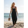 image:imageIWOLLENCE Womens Loose Checkered Overalls Wide Straight Leg Jumpers and Rompers Y2K Sleeveless Jumpsuits with PocketsCsblack