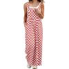 image:imageIWOLLENCE Womens Loose Checkered Overalls Wide Straight Leg Jumpers and Rompers Y2K Sleeveless Jumpsuits with PocketsCkred White