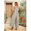 image:imageIWOLLENCE Womens Summer Jumpsuits Boho Wide Leg Overalls Casual Loose Rompers with Pockets 202552 Apricot Floral