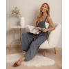 image:imageIWOLLENCE Womens Summer Jumpsuits Boho Wide Leg Overalls Casual Loose Rompers with Pockets 202609 Smoky Gray