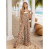 image:imageIWOLLENCE Womens Summer Jumpsuits Boho Wide Leg Overalls Casual Loose Rompers with Pockets 202626 Ld Apricot