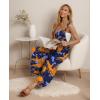 image:imageIWOLLENCE Womens Summer Jumpsuits Boho Wide Leg Overalls Casual Loose Rompers with Pockets 202627 Td Yellow