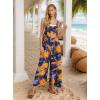 image:imageIWOLLENCE Womens Summer Jumpsuits Boho Wide Leg Overalls Casual Loose Rompers with Pockets 202627 Td Yellow